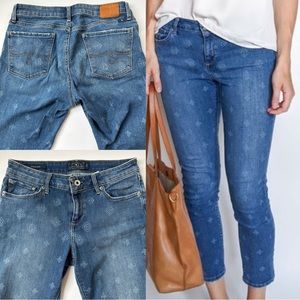 Lucky Brand Lolita Capri patterned denim size 6/28